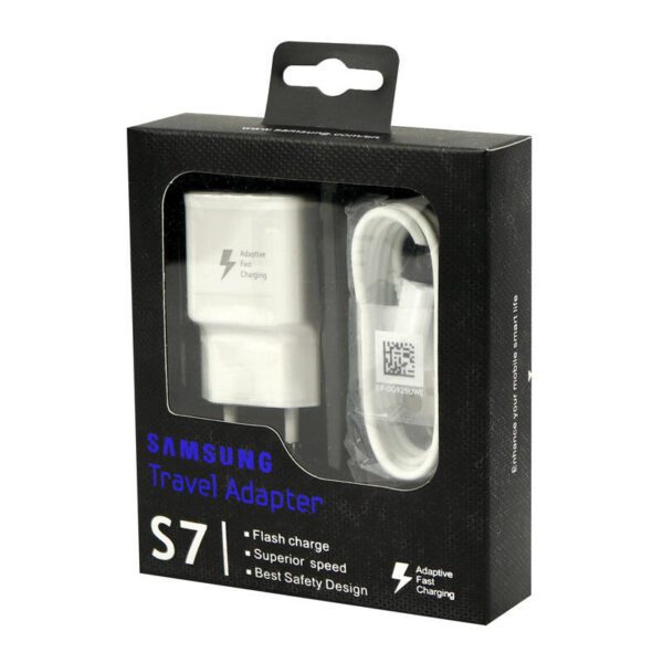 شارژر دیواری فست شارژ Samsung S7 EP-TA20EWE 2A + کابل میکرو یو اس بی