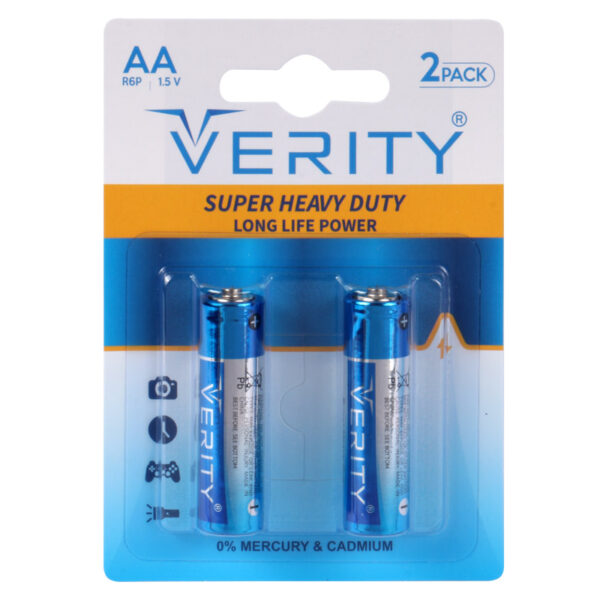 باتری دوتایی قلمی Verity Super Heavy Duty R6P 1.5V AA